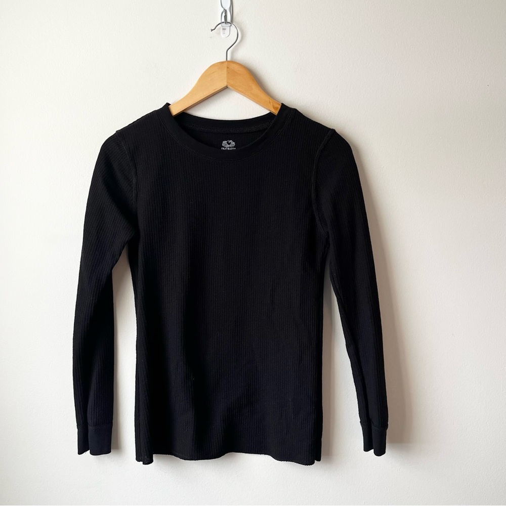 Women’s Hanes Black Thermal Long Sleeve Small